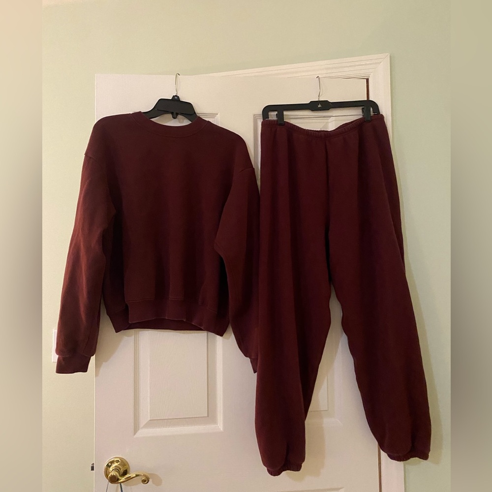 Skims Cotton Fleece Classic Crewneck & Jogger